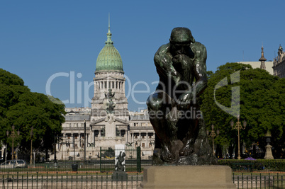 statue facing the national congress