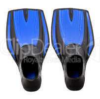 Blue swim fins