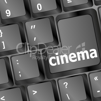 Cinema sign button on keyboard