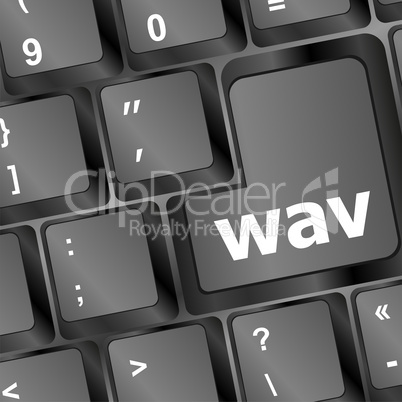 wav word on keyboard button