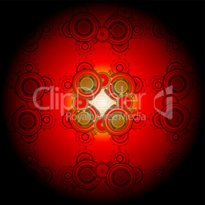 Red elegant love background. abstract fractals