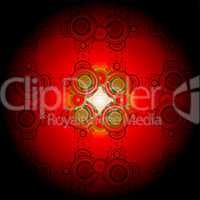 Red elegant love background. abstract fractals
