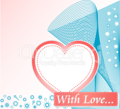 love heart symbol on the abstract background