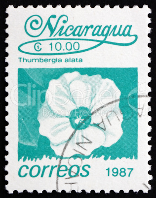 Postage stamp Nicaragua 1987 Black-eyed Susan Vine, Flower