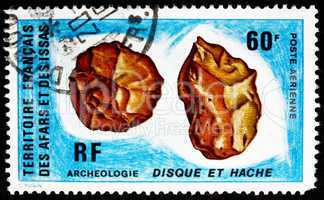Postage stamp Afars and Issas 1973 Pre-historic Flint Tool, Arch