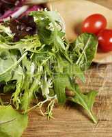Salad Leaves And Tomatoes