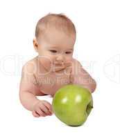 small child and apple