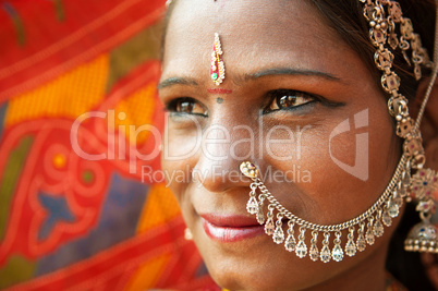 Traditional Indian woman closeup