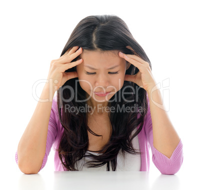Headache Asian woman