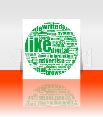 Marketing advertising communication word cloud concept