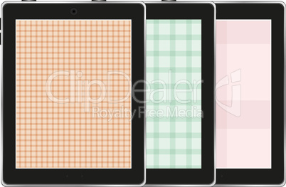 Collection of tablet pc isolated on white