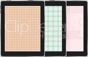 Collection of tablet pc isolated on white