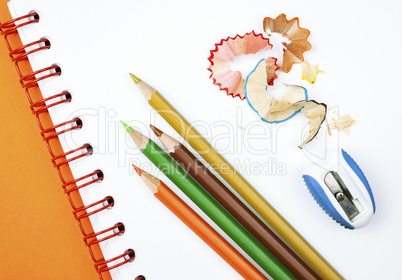 Pencils and sharpener