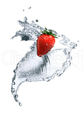 Strawberry In Water