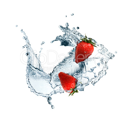 Strawberry In Water