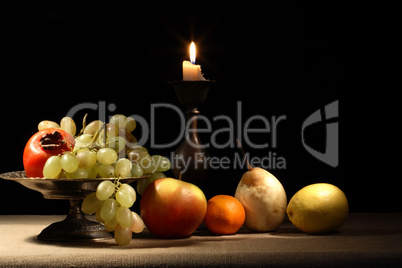 Fruits And Candle