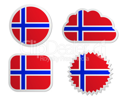 Fahne Norwegen Sticker