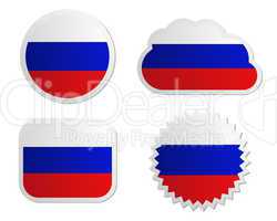 Fahne Russland Sticker