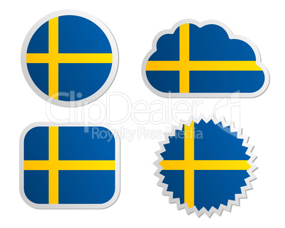 Fahne Schweden Sticker Fahne Schweden Sticker