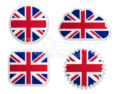 Fahne Großbritannien Sticker Fahne Großbritannien Sticker