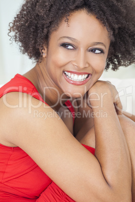 Happy Mixed Race African American Girl Perfect Teeth