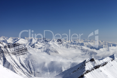 Winter mountains. Georgia, region Gudauri.