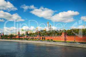 Panoramic overview of downtown Moscow with Kremlin