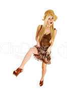 Girl in straw hat.