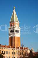 Bell tower at San Marco square in Venice