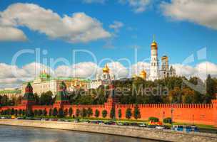 Overview of Kremlin in Moscow
