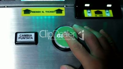 Slot machine videopoker buttons italian play