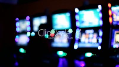 Slot machines videopoker silhouette playing