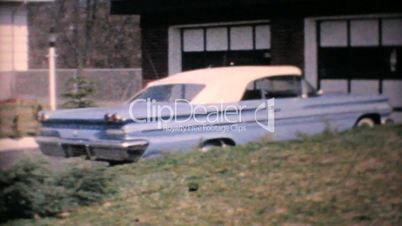 Pontiac 1960 Parisienne Parked In Front Of Home-Vintage 8mm film