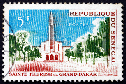 Postage stamp Senegal 1964 St. Theresa?s Church, Dakar