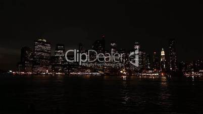 Skyline Manhatten, New York bei Nacht