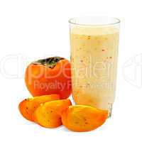 Milkshake with whole persimmon