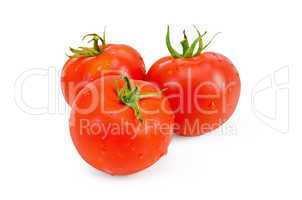 Tomatoes whole with water drops