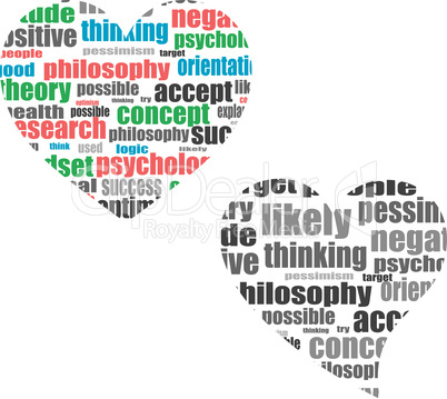 Social media marketing concept in word tag cloud in heart