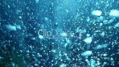 Air Bubbles in the Blue Water, deep