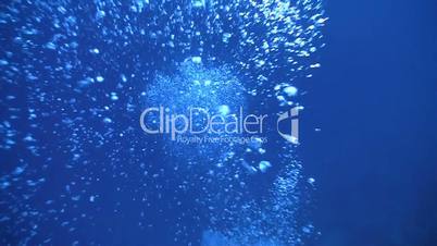 Air Bubbles in the Blue Water, deep