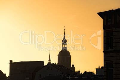 St.-Marien-Kirche Stralsund im Abendlicht