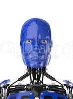 Cyborg Face - Blue