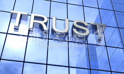 Bank Konzept Blau - Trust
