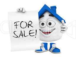 Kleines 3D Haus Blau - For Sale!
