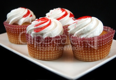 Homemade cupcakes with cream