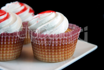 Homemade cupcakes with cream