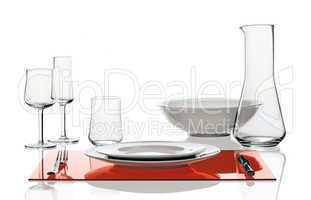 Plates and glasses