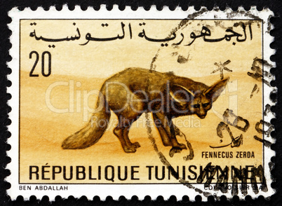 Postage stamp Tunisia 1968 Desert Fox, Vulpes Zerda