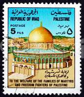 Postage stamp Iraq 1977 Dome of the Rock, Jerusalem