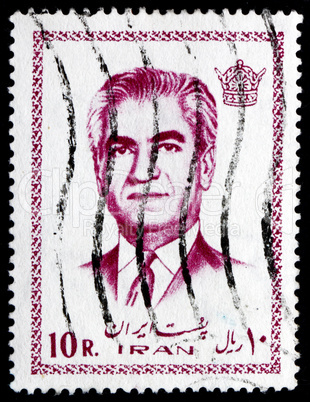 Postage stamp Iran 1971 Mohammad Reza Shah Pahlavi